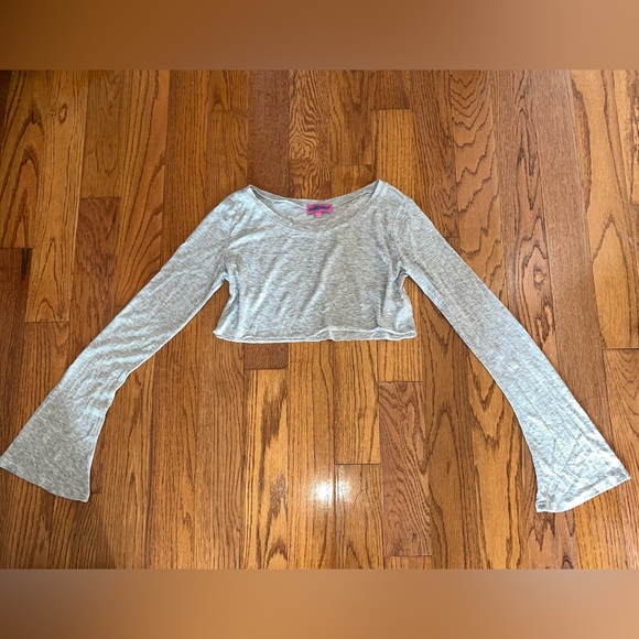 Long sleeve sheer crop top - Picture 1 of 1